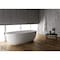 Ruvati 66-inch Matte White epiStone Solid Surface Oval Freestanding Bath Tub Canali RVB6719WH - alternate 1